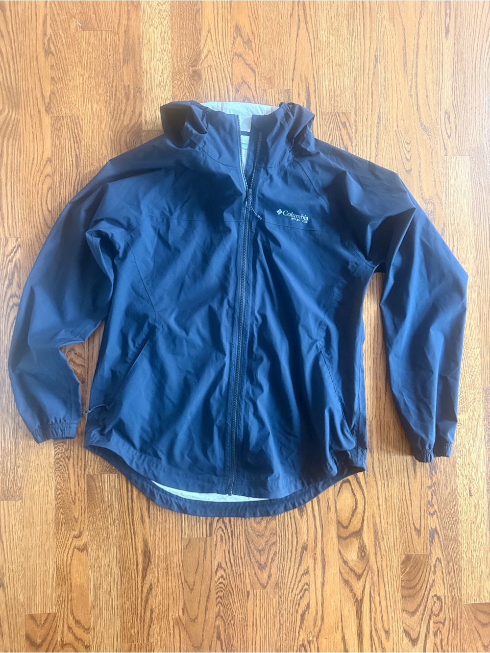 Columbia black Fishing Rain light weight PFG full zip Jacket athletic Medium